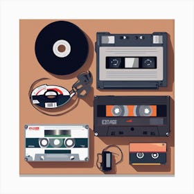 Cassette Tapes 3 Canvas Print