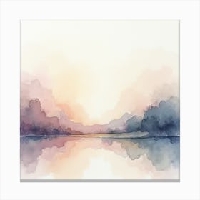 Watercolor Landscape Background Canvas Print