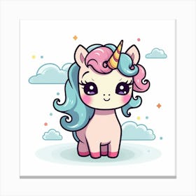 Cute Unicorn 350 Canvas Print