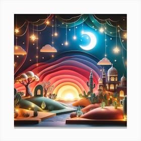 3d Paper Art 2 Canvas Print