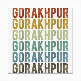 Gorakhpur City India Retro Canvas Print