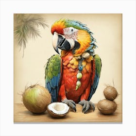 Tropical Parrot 1 Canvas Print