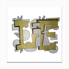 Life | Street Art Style Canvas Print