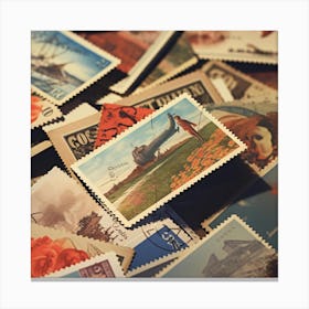 Postage Stamps 15 Canvas Print