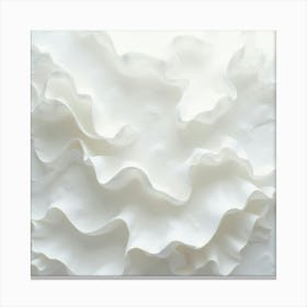 White Ruffles Canvas Print