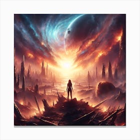 Space Landscape 1 Canvas Print