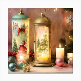 Christmas Lanterns Canvas Print