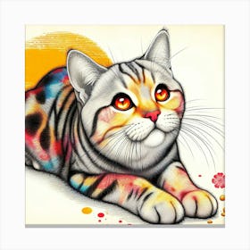 Feline Cat Creative Artwork Illustration 178 Canvas Print