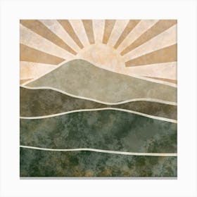 Sunrise In The Mountains 1 Canvas Print