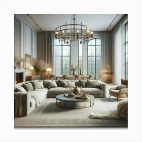 Modern Living Room 37 Canvas Print