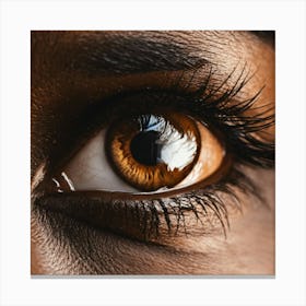 Black Woman'S Eye Canvas Print