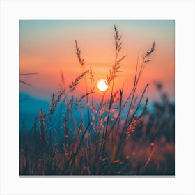 Sunset In The Mountains Canvas Print