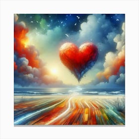 Heart In The Sky Canvas Print