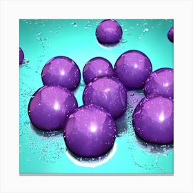 Purple Spheres Canvas Print