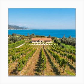 Vineyards In Greece Canvas Print