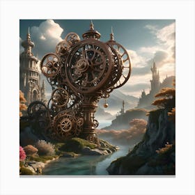 Ethereal Gears Of Life 4 Canvas Print