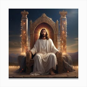 Jesus On The Throne Canvas Print