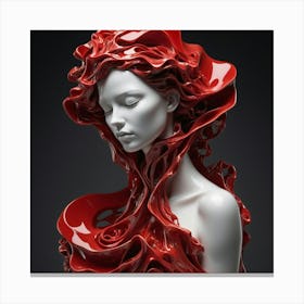 Woman In Red Canvas Print