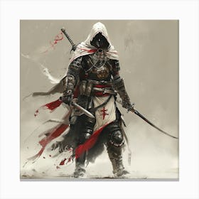 Myeera Templar Knight As A Samurai Mixed Together 1b4abaf6 046b 4b59 A228 2972c265b814 Canvas Print