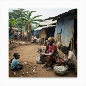 Gambia Slums Canvas Print