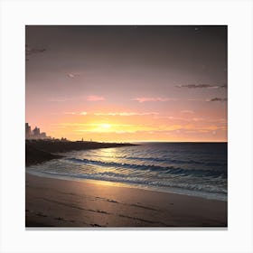 Sunset On The Beach 5 Canvas Print