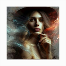 Fire And Smoke Canvas Print