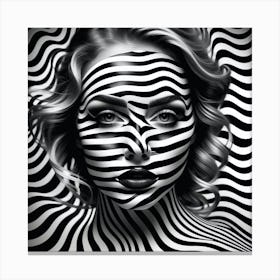 Black And White Zebra Print Canvas Print