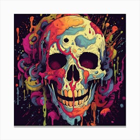 Colorful Skull 2 Canvas Print