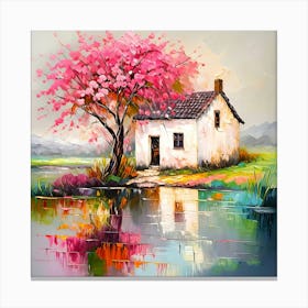 House By The Lake Canvas Print