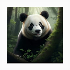 Panda Woodland Realm Canvas Print