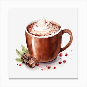 Hot Chocolate With Whipped Cream 12 Canvas Print