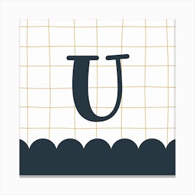 Letter U Canvas Print