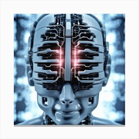 Cyborg Head 4 Canvas Print