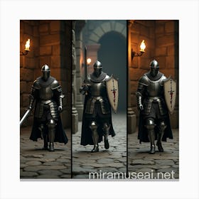 Knight In Armor Canvas Print