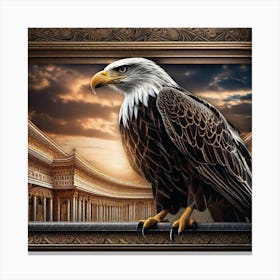 Eagle In A Frame Canvas Print