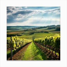 Vineyards In England Canvas Print