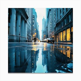 Reflection In A Puddle 5 Canvas Print