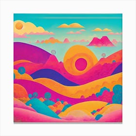 Psychedelic Landscape Canvas Print