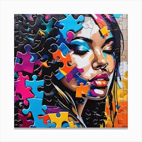 Puzzled woman  Canvas Print