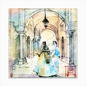 Arabic Women Canvas Print