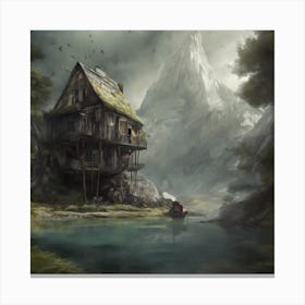 House By The Lake 1 Canvas Print