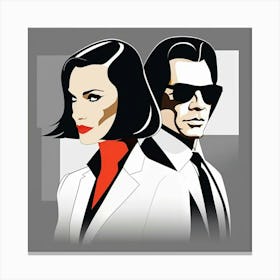 pulp fiction john travolta and uma thurman 1 Canvas Print