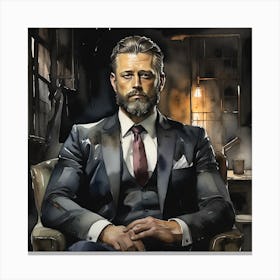 Man In Suit Canvas Print