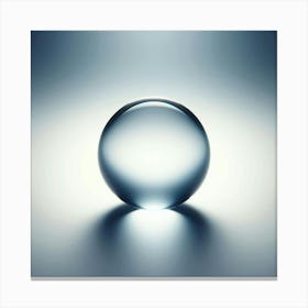 Orb of Power: A 3D rendering of a glowing blue orb floating in a void, with a hint of light reflecting off its surface Canvas Print