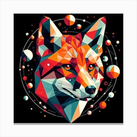 Geometric Art Fox 1 Canvas Print