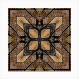 Wooden Texture Geometric Pattern Canvas Print