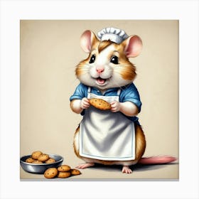 Mouse In A Hat Canvas Print