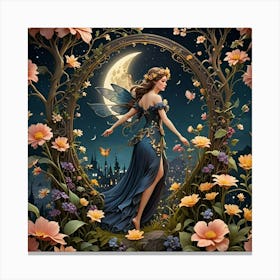 Fairy In The Moonlight Canvas Print