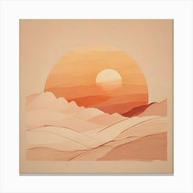 Sunset In The Desert 33 Canvas Print