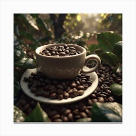 Coffee Cup In The Forest 4 Canvas Print